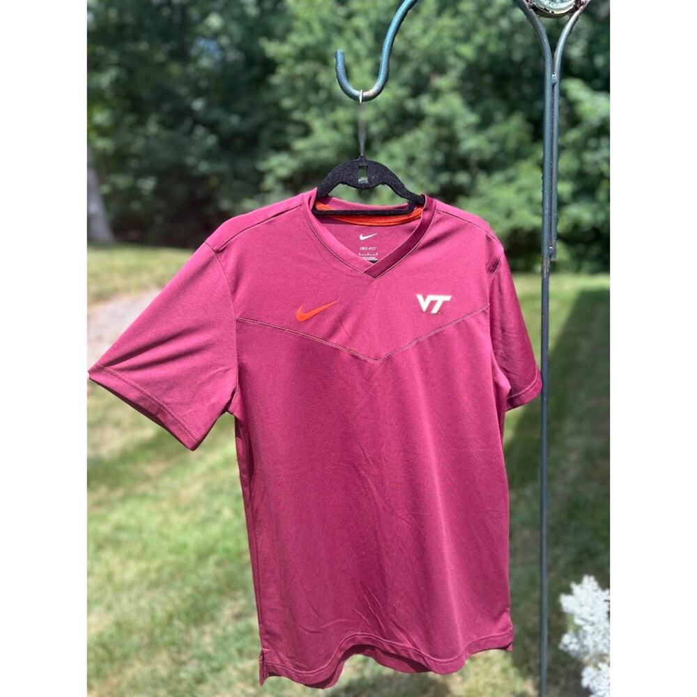 Nike Men's Tee Medium Dri-Fit Virginia Tech Hokies Maroon